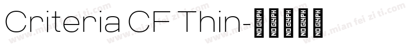 Criteria CF Thin字体转换